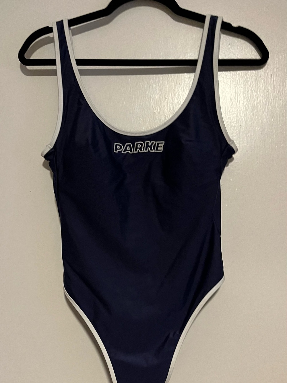 Parke X Target Navy One-Piece Swimsuit with White Trim